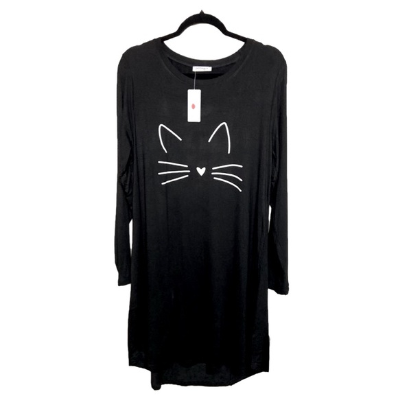 HOTOUCH Halloween Cat Night Gown Sleep Shirt Women’s Size Large - Picture 5 of 8